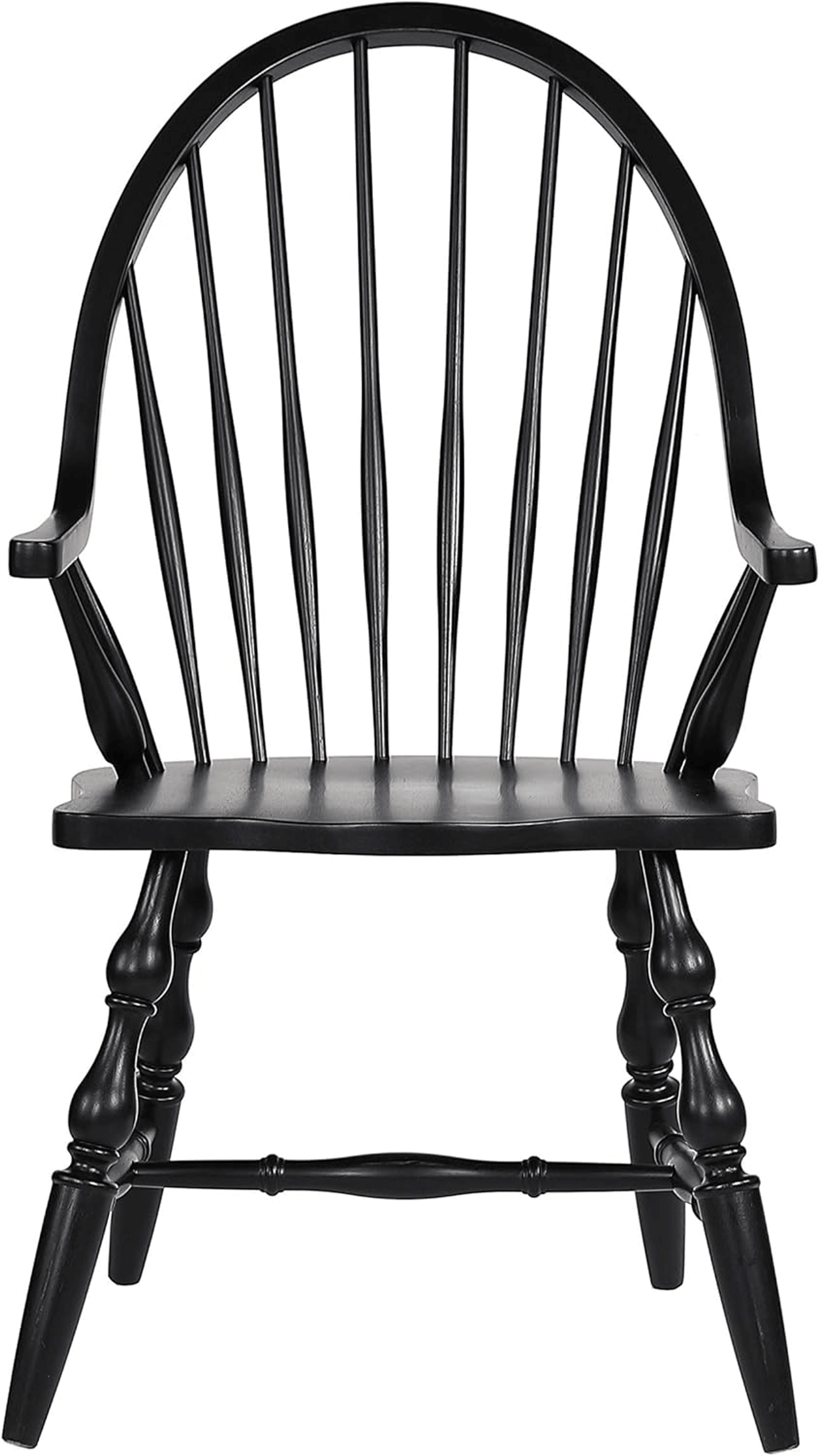 Sunset Trading Windsor Spindleback Dining Armchair In Antique Black