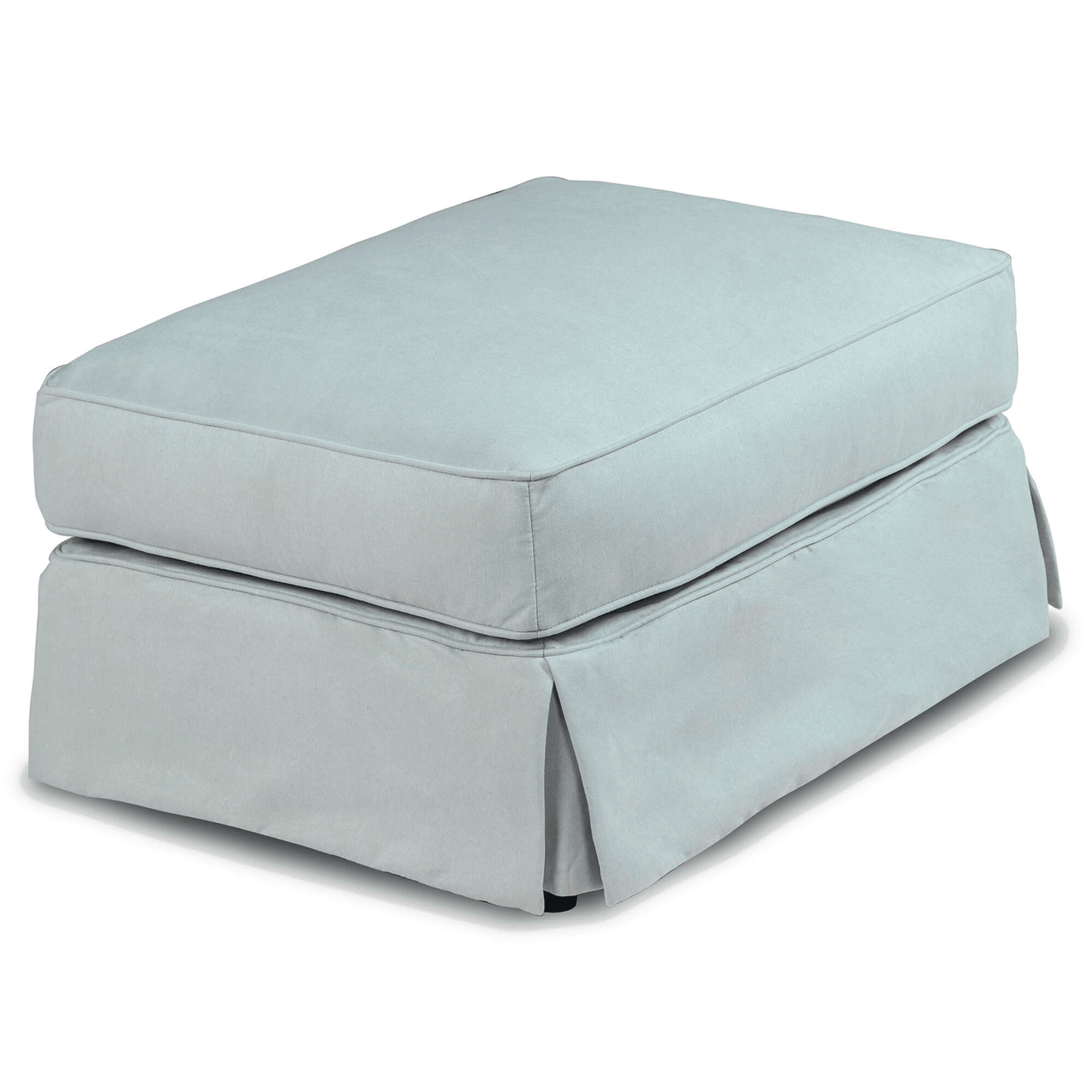 Sunset Trading Horizon Slipcovered Ottoman In Ocean Blue