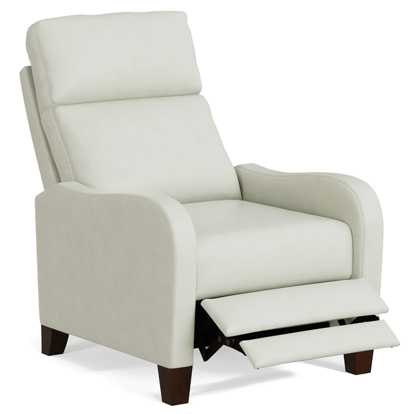 Sunset Trading Pearl White Leather Pushback Recliner