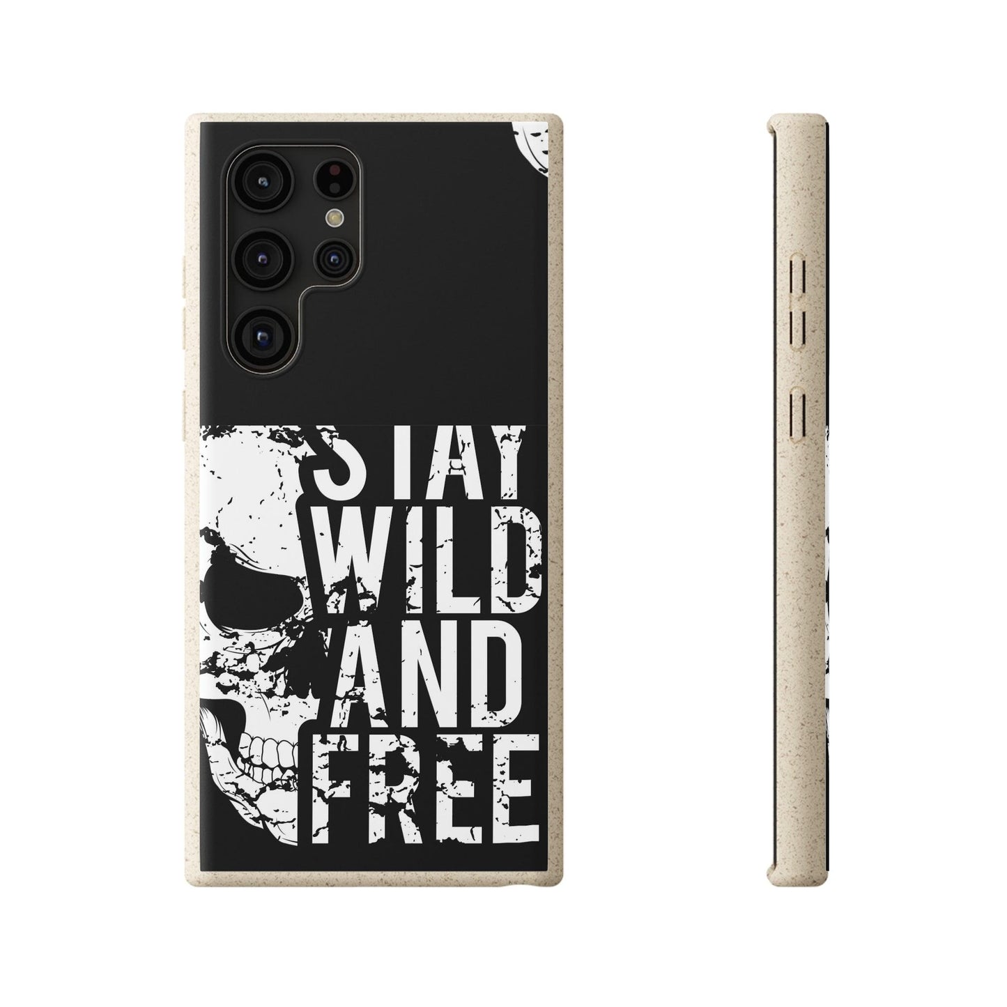 Stay Wild And Free Skull Biodegradable Cases - Lizard Vigilante