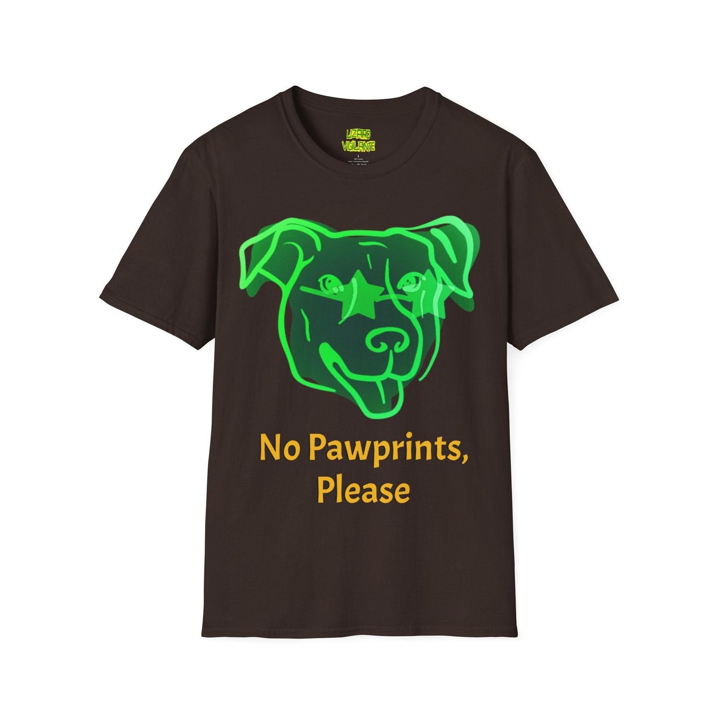 No Pawprints, Please Unisex Softstyle T-Shirt - Lizard Vigilante