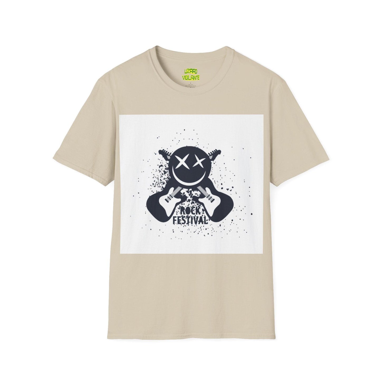 Smiley Rock Festival Unisex Softstyle T-Shirt - Lizard Vigilante