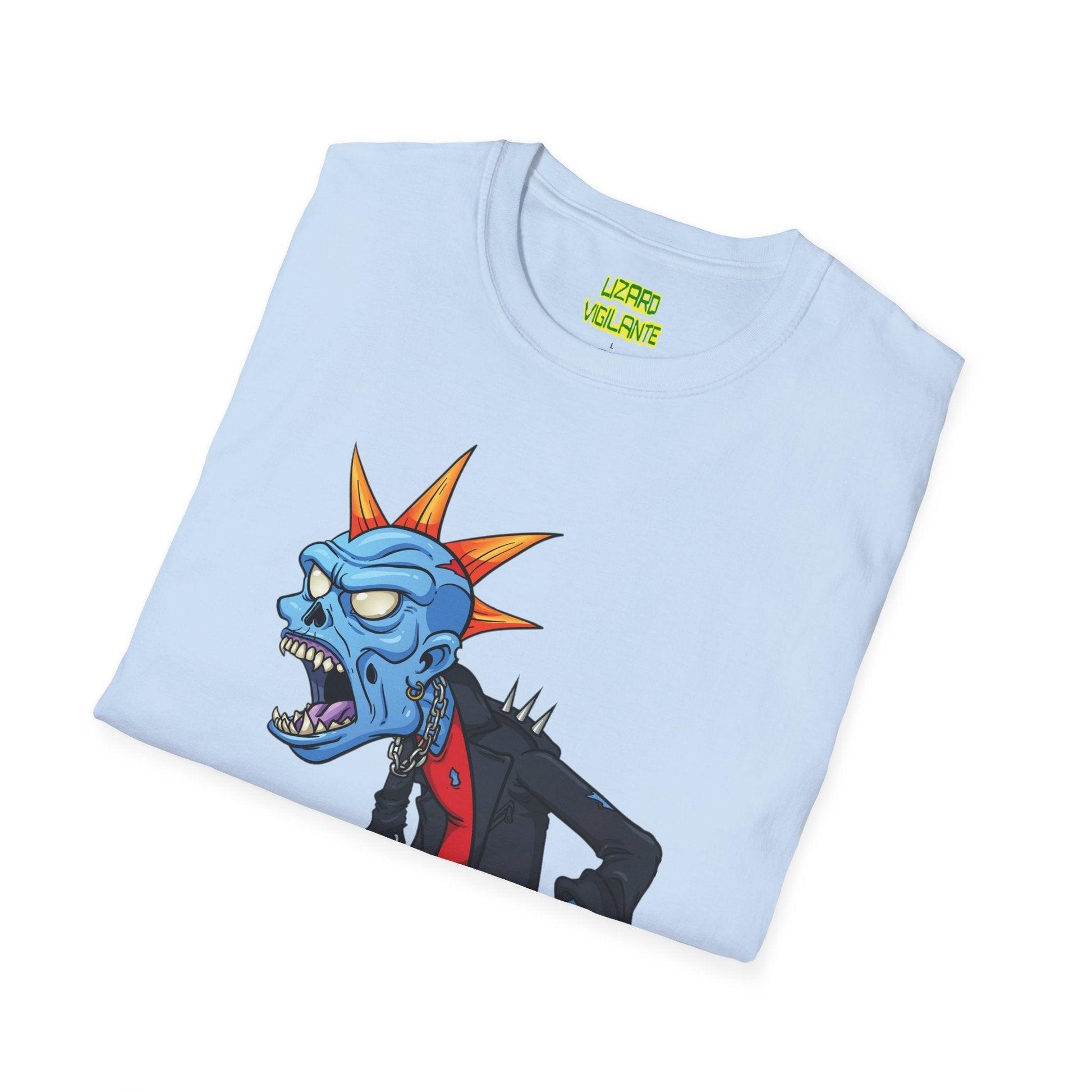 Punk Zombie Unisex Softstyle T-Shirt - Lizard Vigilante