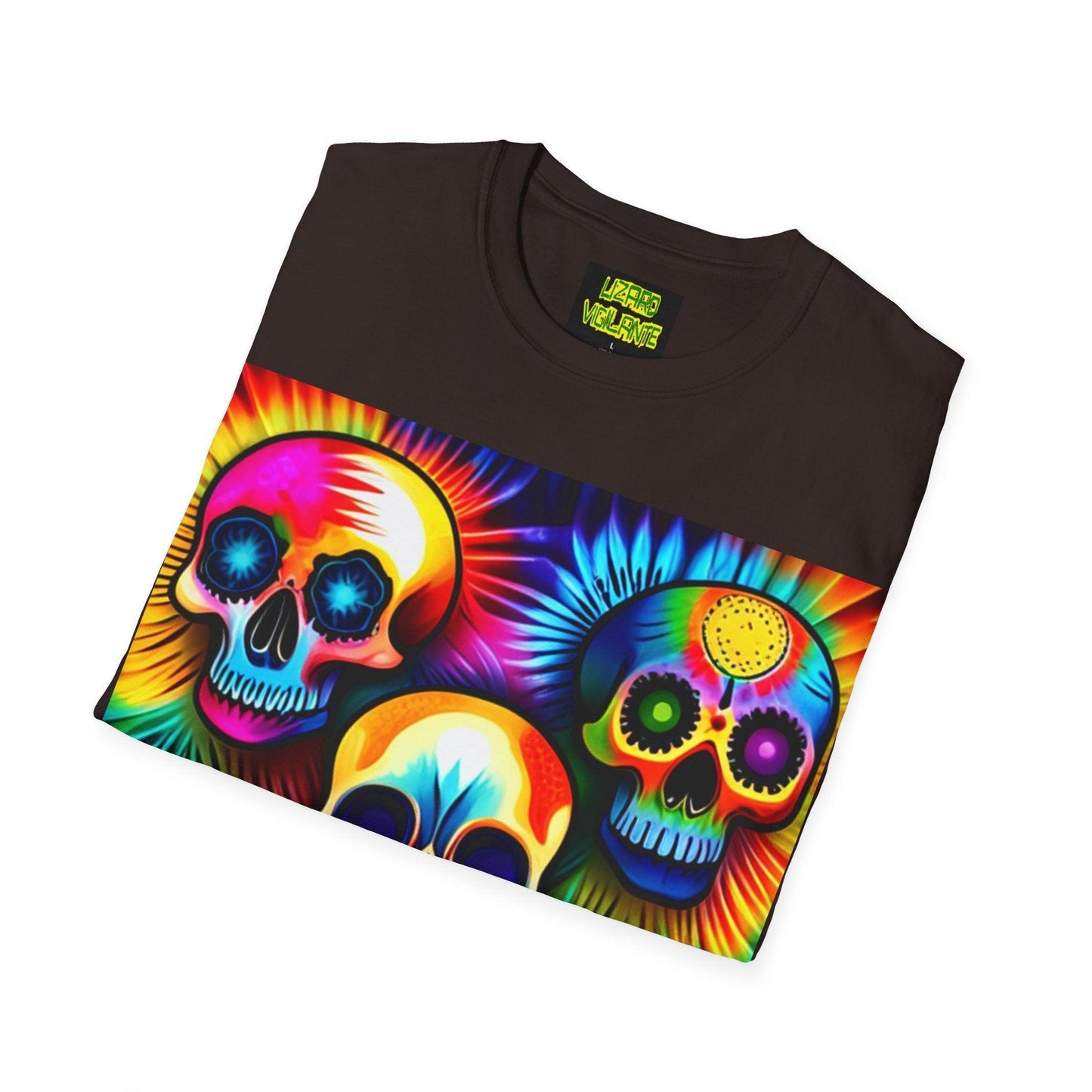 Escaped Skulls Unisex Softstyle T-Shirt - Lizard Vigilante