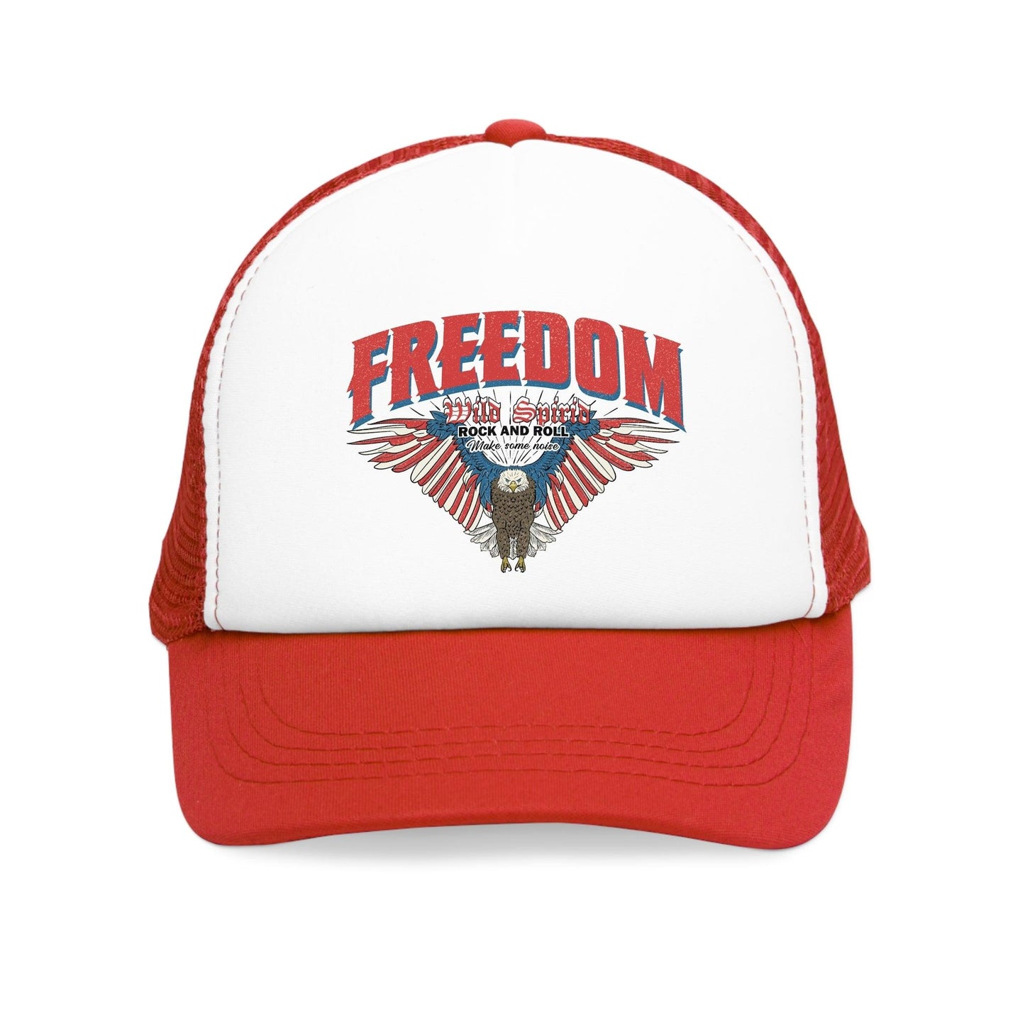 FREEDOM Eagle Rock N Roll Mesh Cap - Premium Hats from Printify - Just $25.99! Shop now at Lizard Vigilante