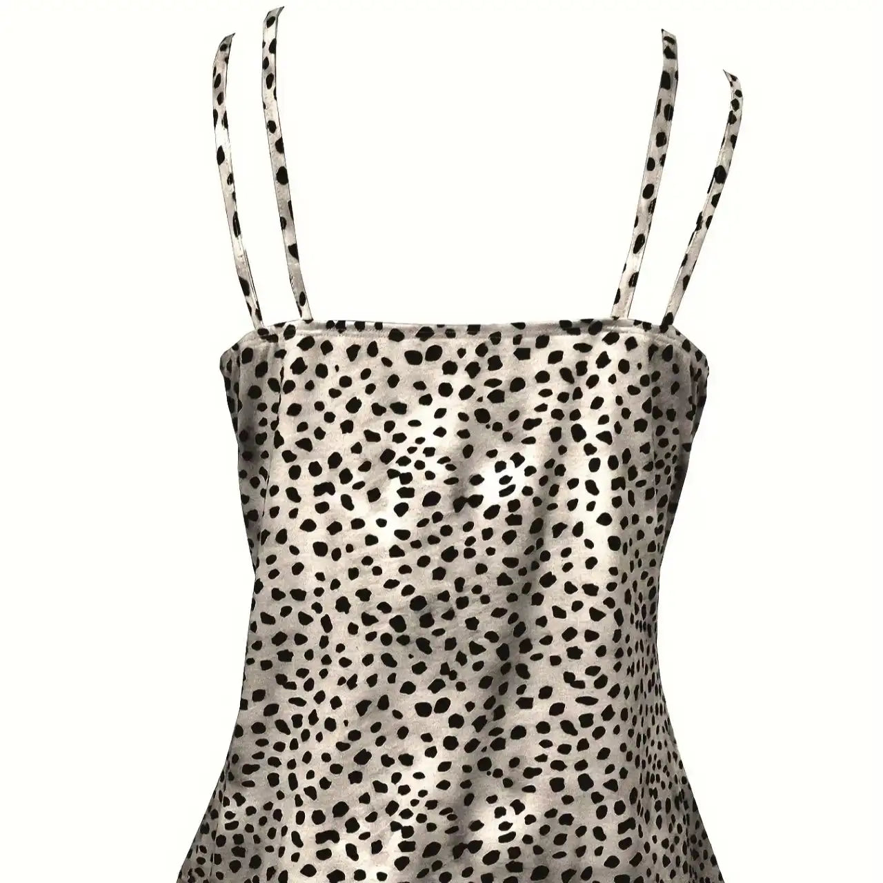 Ladies' Fashionable Casual Solid Color Printed Polka Dot Vest Top