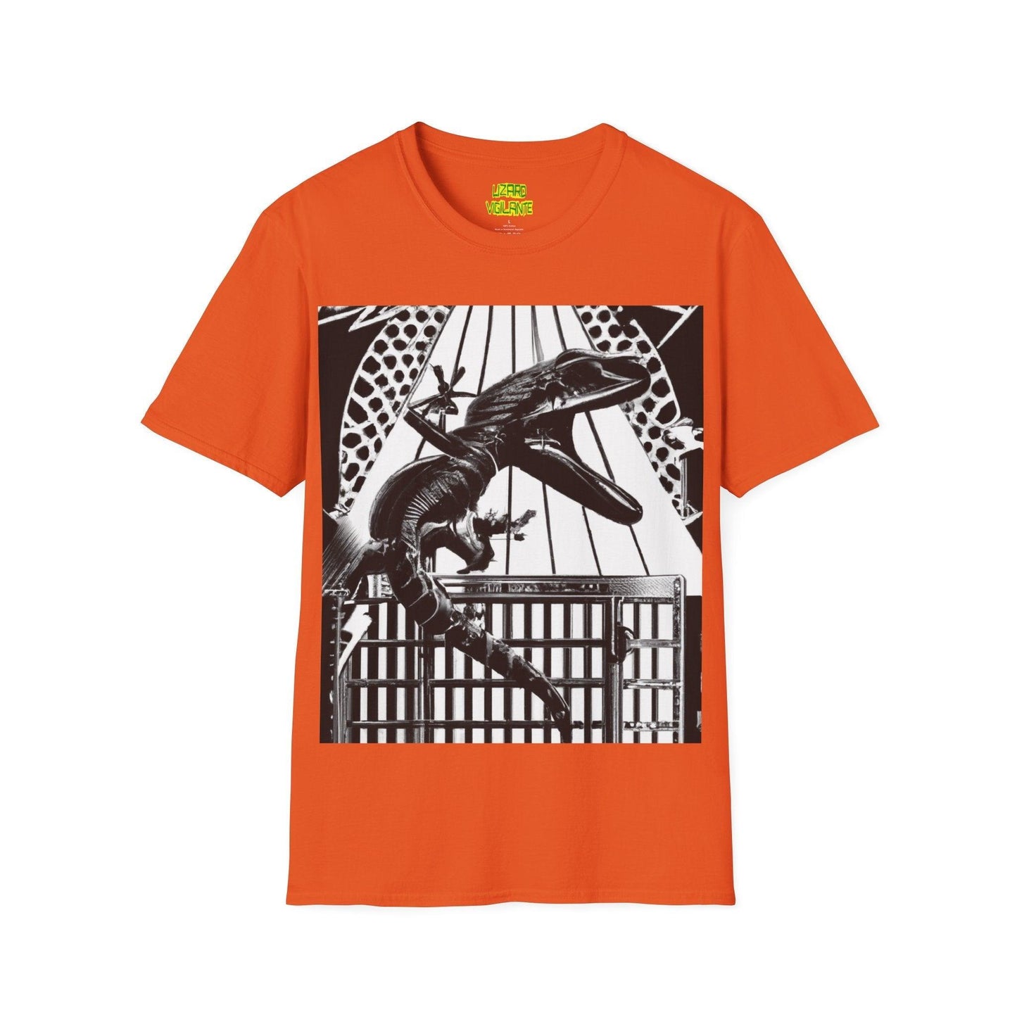 Lizard Vigilante Escapes Unisex Softstyle T-Shirt - Lizard Vigilante