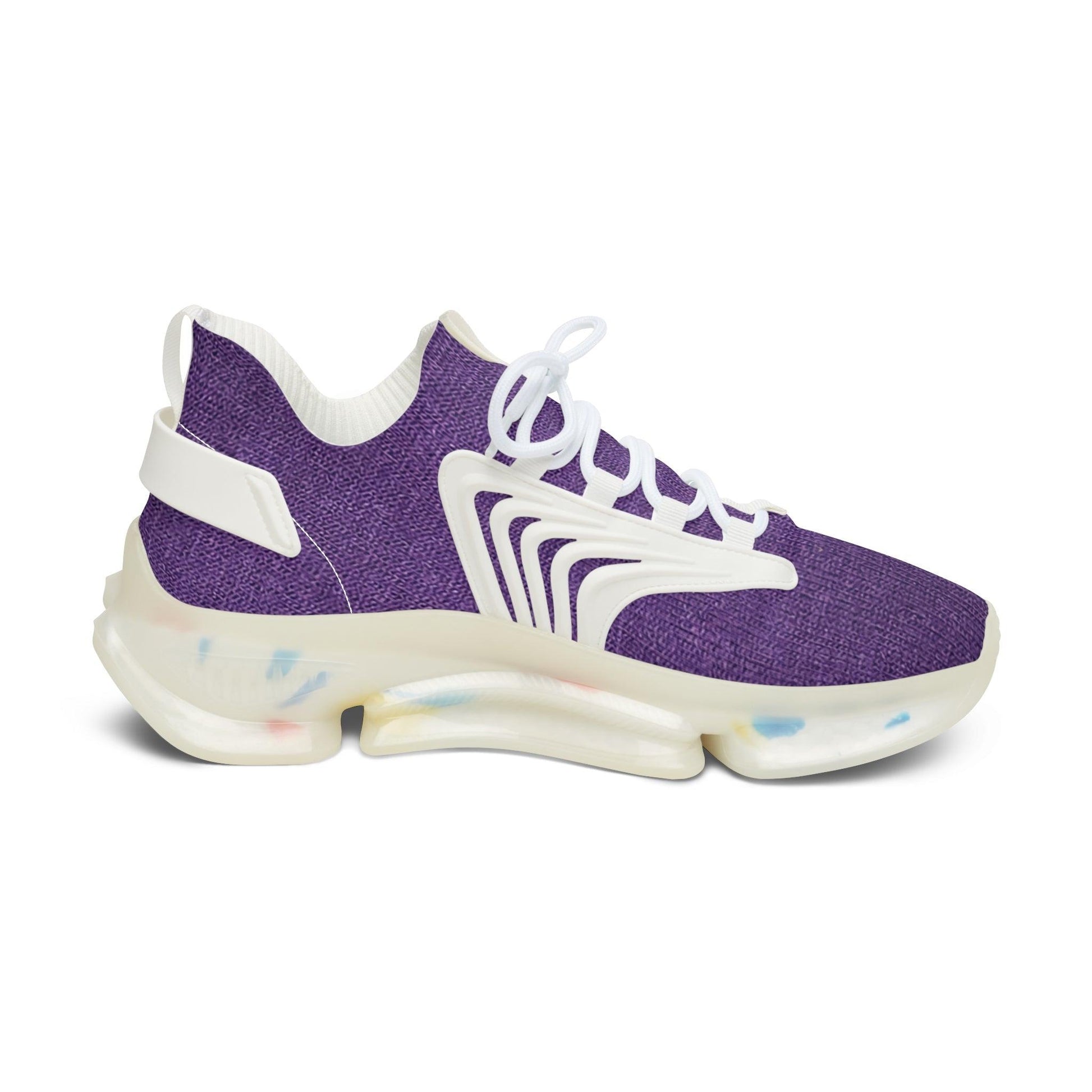 Faux Purple Silk Women's Mesh Sneakers - Lizard Vigilante