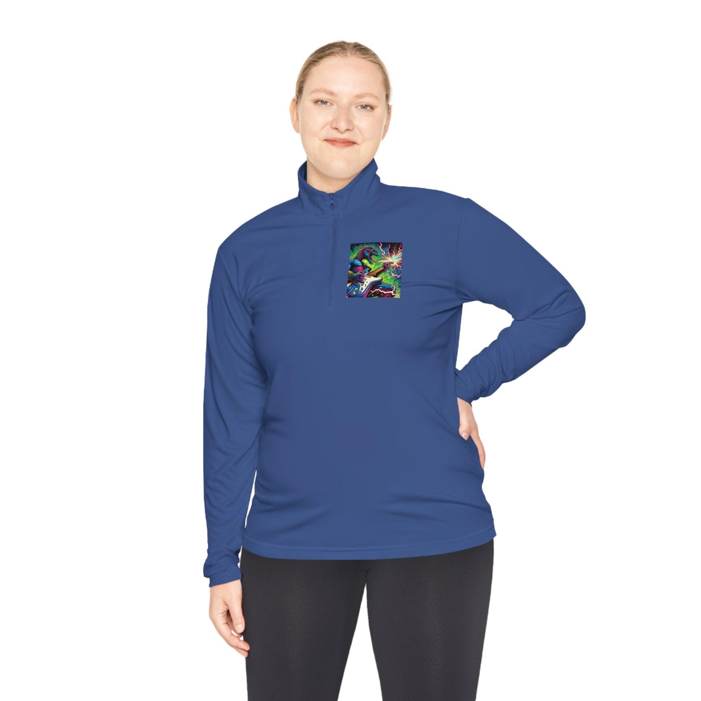 Lizard RockStar Unisex Quarter-Zip Pullover - Premium Long-sleeve from Printify - Just $51.69! Shop now at Lizard Vigilante