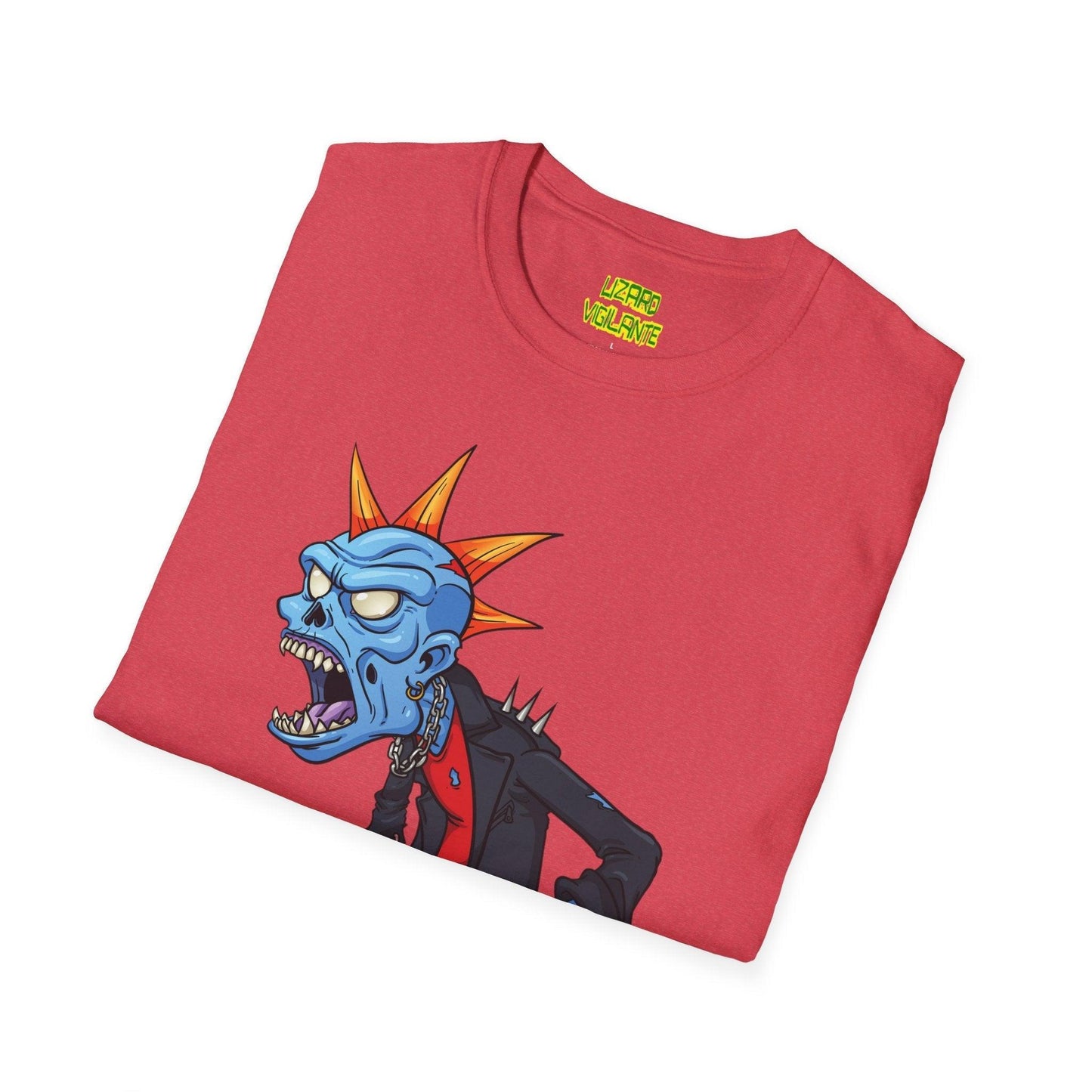 Punk Zombie Unisex Softstyle T-Shirt - Lizard Vigilante