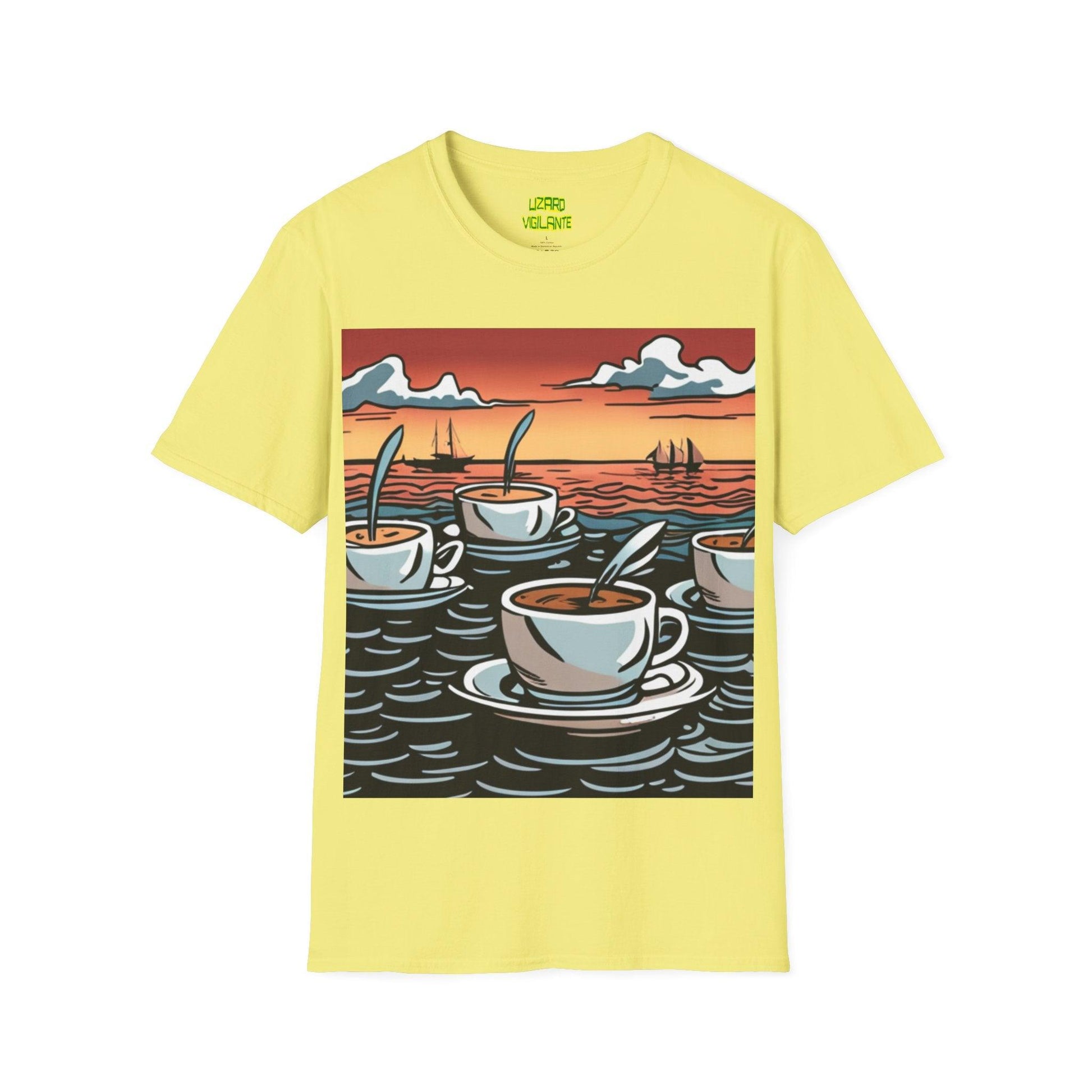 Coffee Boats Unisex Softstyle T-Shirt - Lizard Vigilante