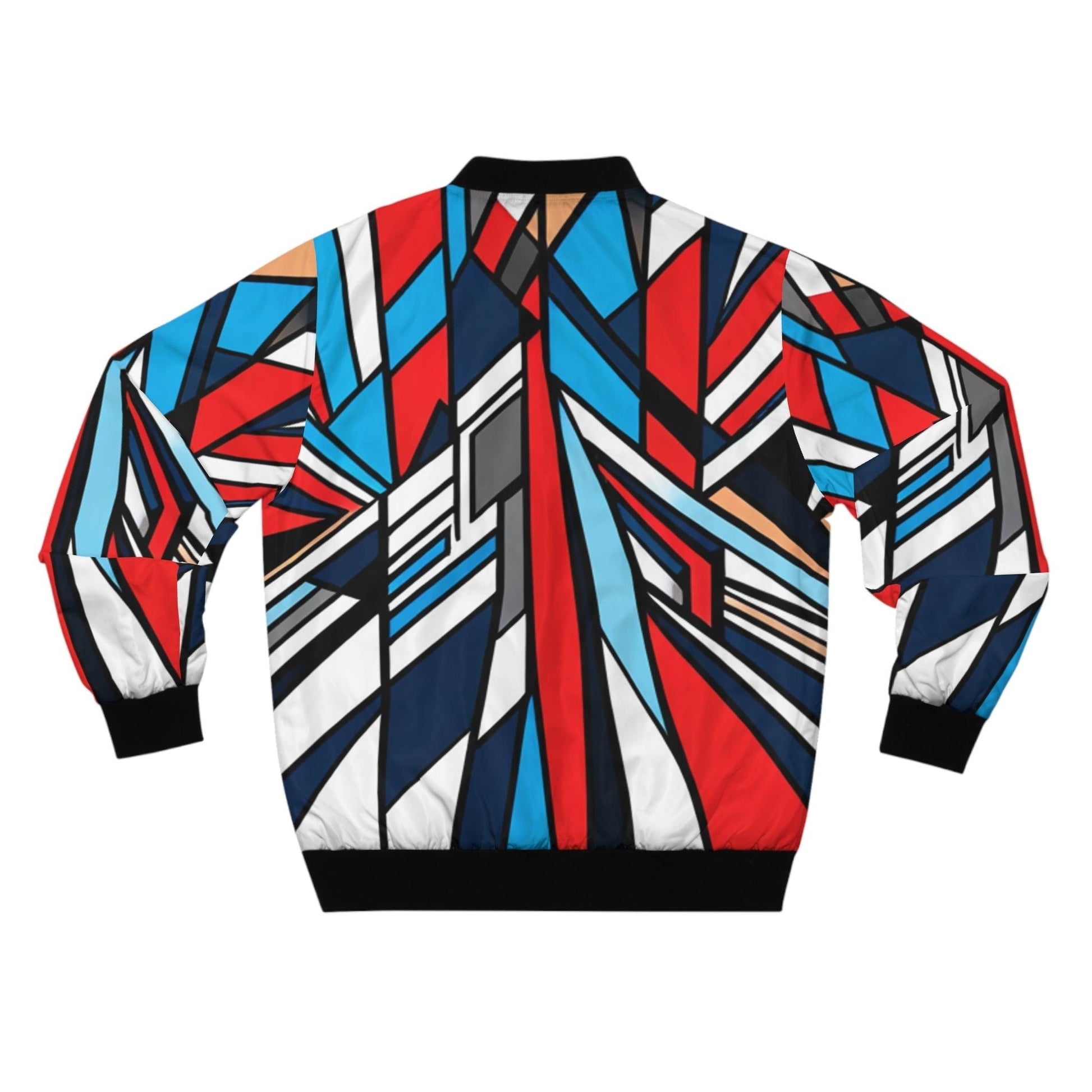 Geometricked Men's Bomber Jacket - Lizard Vigilante