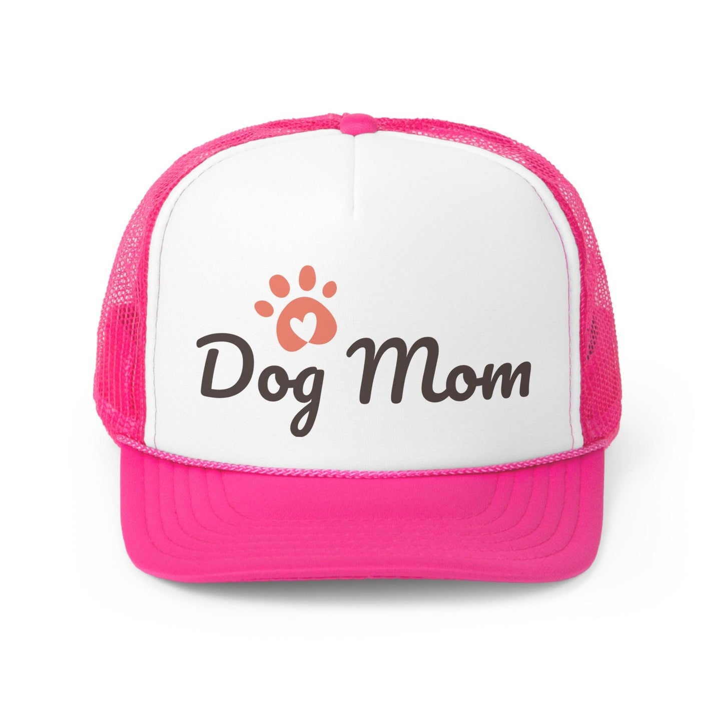 Dog Mom With a Puppy Paw Print Trucker Caps - Lizard Vigilante