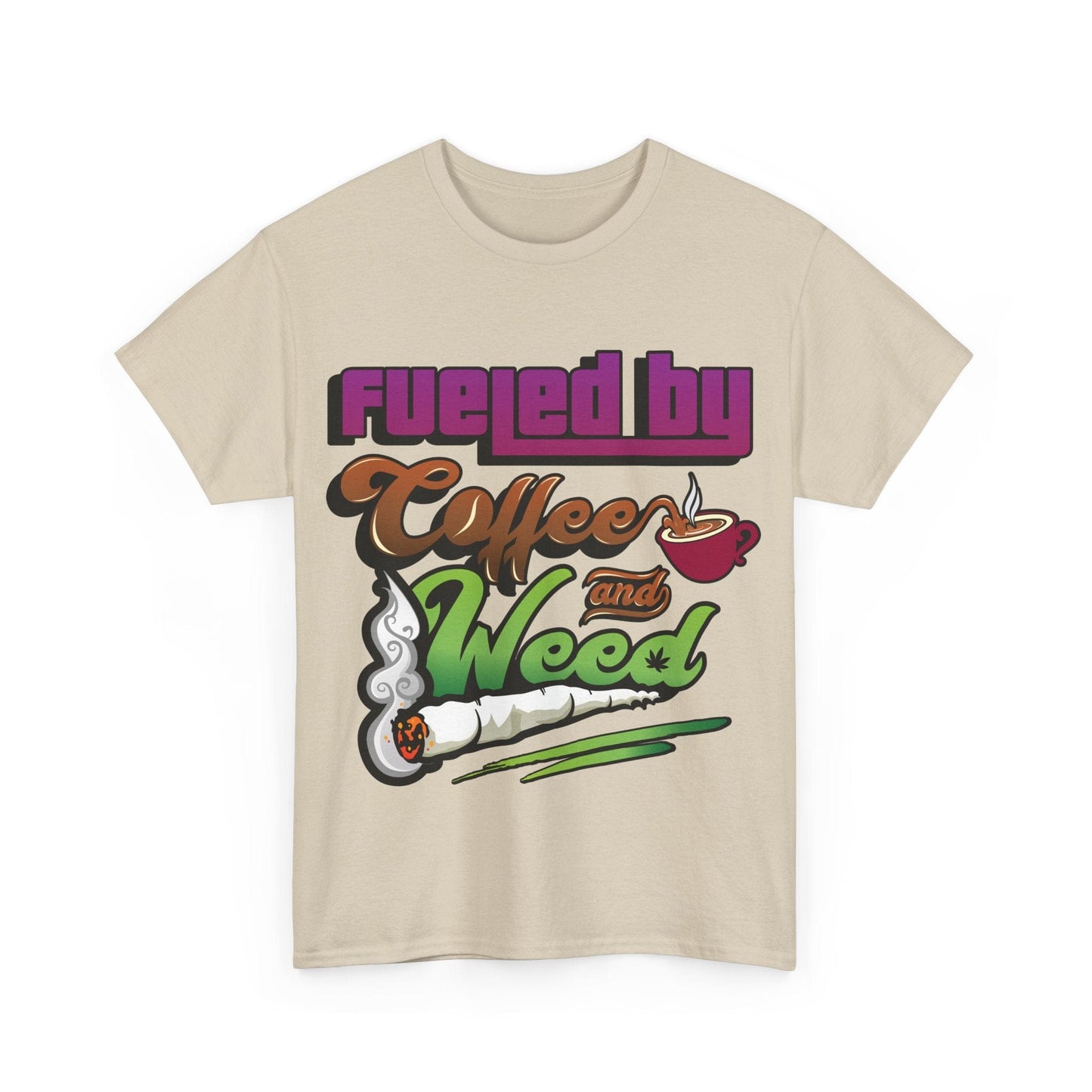 Fueled by Coffee and Weed Unisex Heavy Cotton Tee