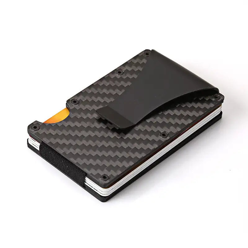Durable Carbon Fiber Wallet for Men and Women, Aluminum Alloy Card Holder & Money Clip
