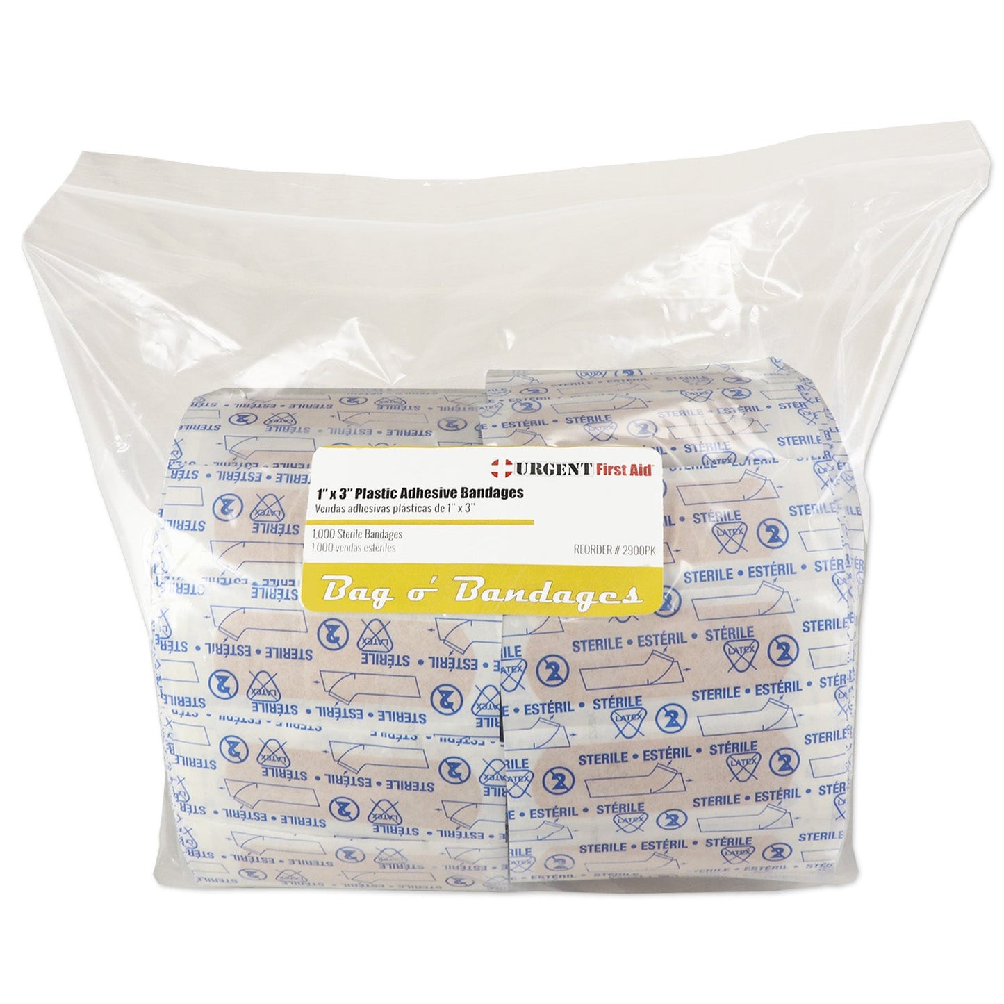 1,000 Adhesive Bandage, 1" x 3" Plastic Strips