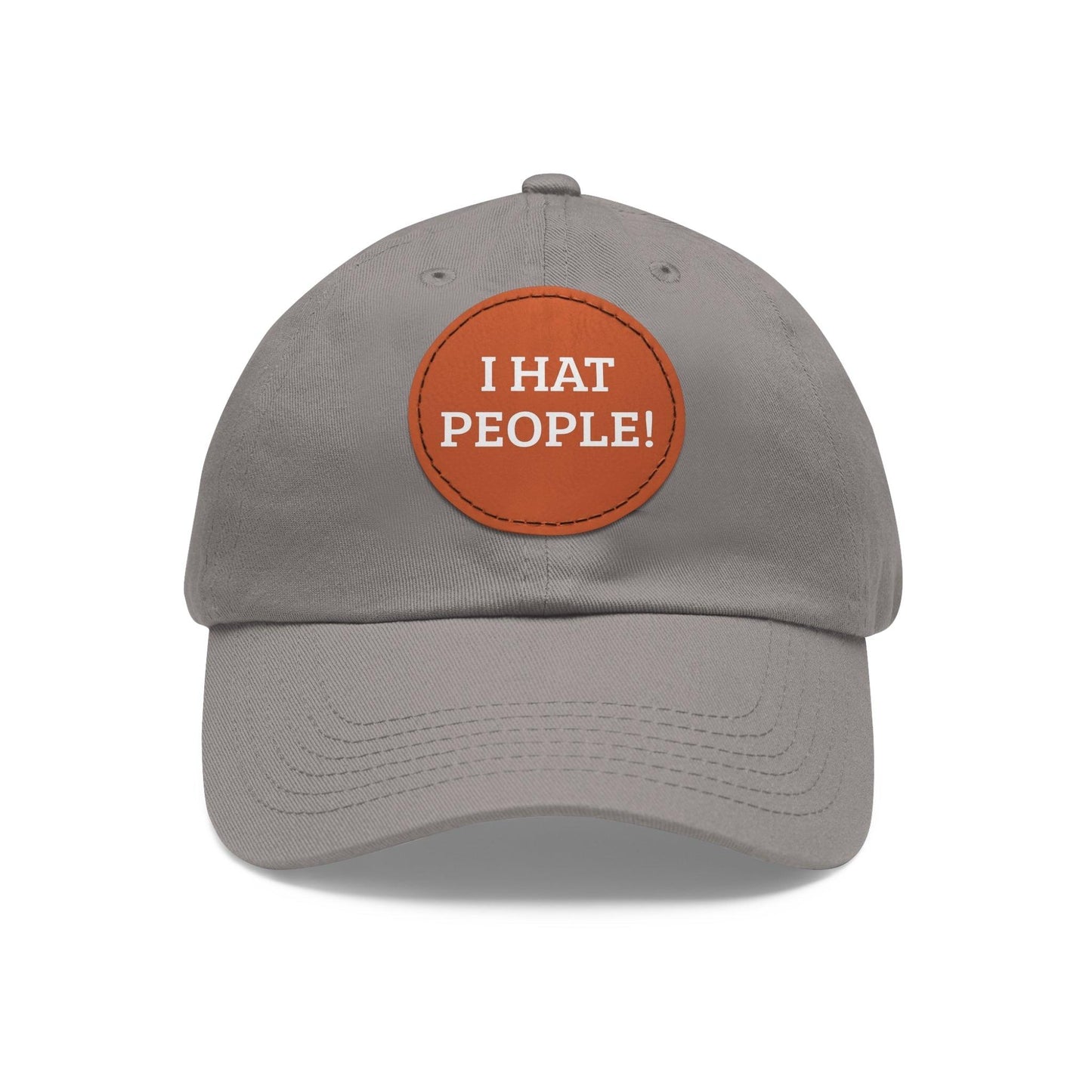 I HAT PEOPLE! Dad Hat with Leather Patch (Round) - Lizard Vigilante