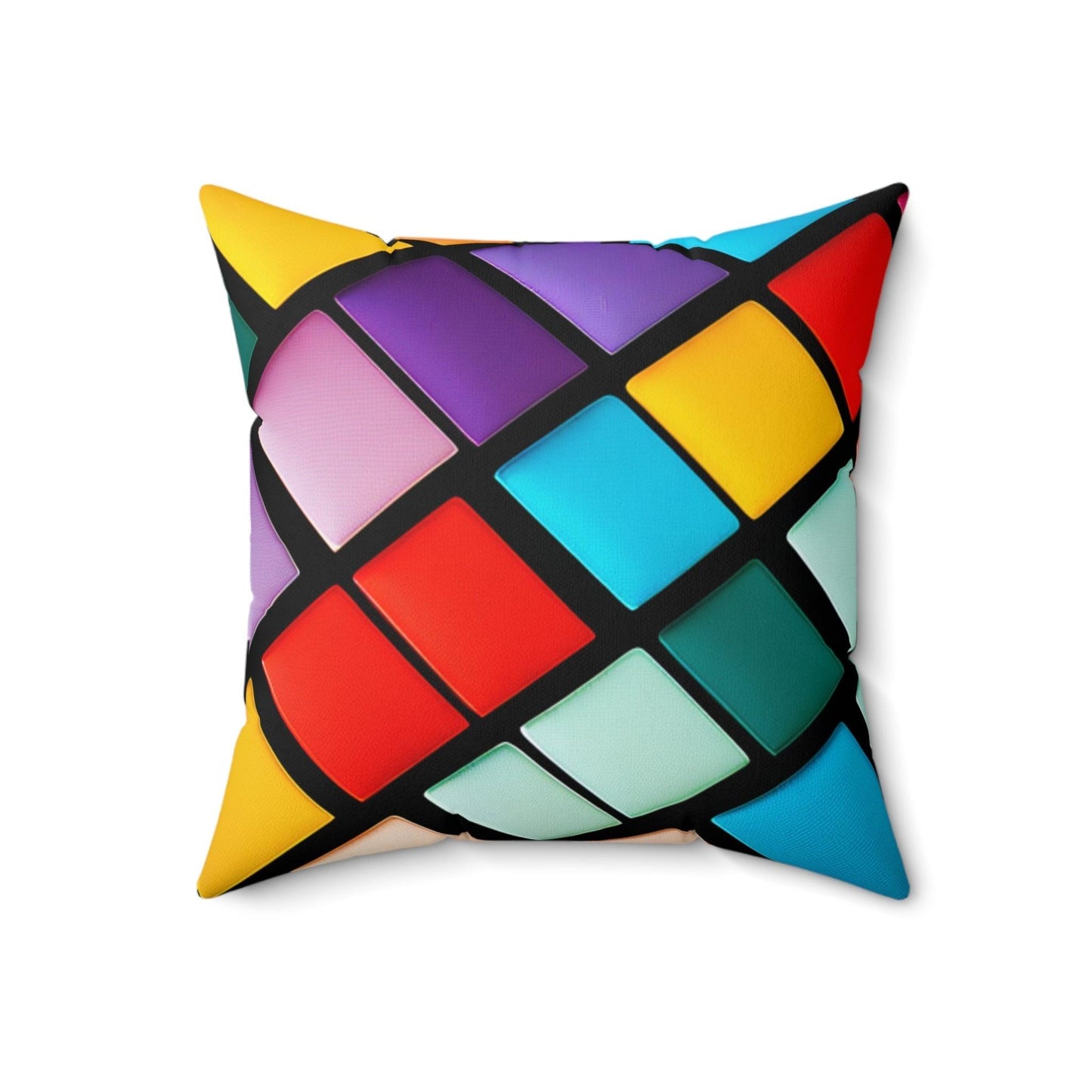 80s Buttons Spun Polyester Square Pillow - Lizard Vigilante