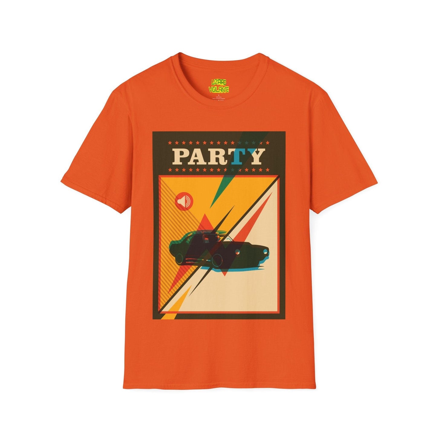 Party Car Graphic Unisex Softstyle T-Shirt - Lizard Vigilante