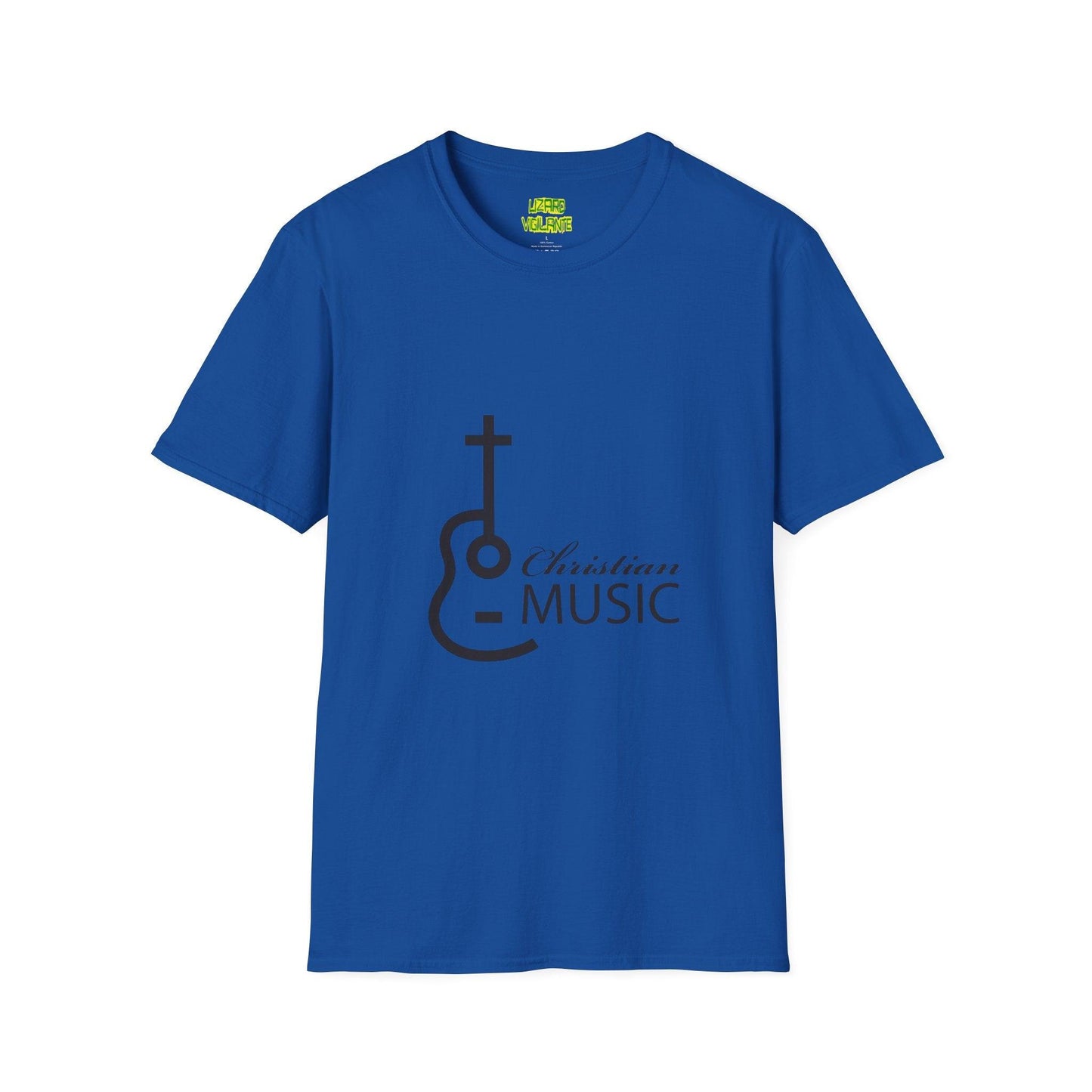 Christian Acoustic Cross Unisex Softstyle T-Shirt - Lizard Vigilante