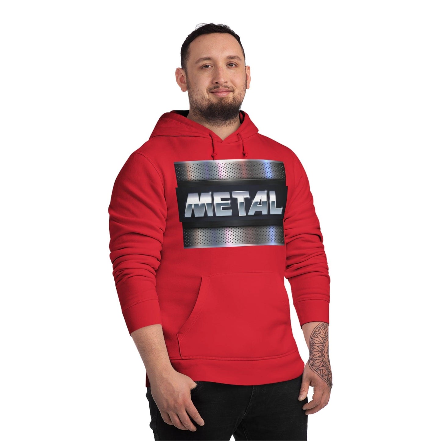 Metal Plate Unisex Drummer Hoodie - Lizard Vigilante