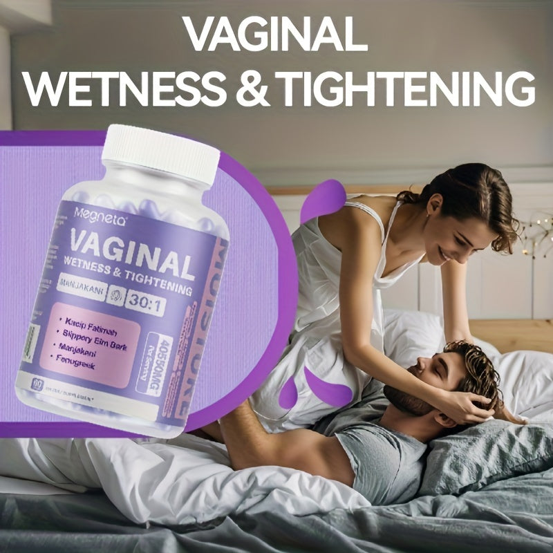 Megneta Vaginal Wetness&Tightening Herbal Formula with Kacip Fatimah, Slippery Elm, Manjakani, Fenugreek & Maca Root | Fast-Acting, No Side Effects | 60 Capsules, 30-Day Supply - Premium  from Lizard Vigilante - Just $22.99! Shop now at Lizard Vigilante