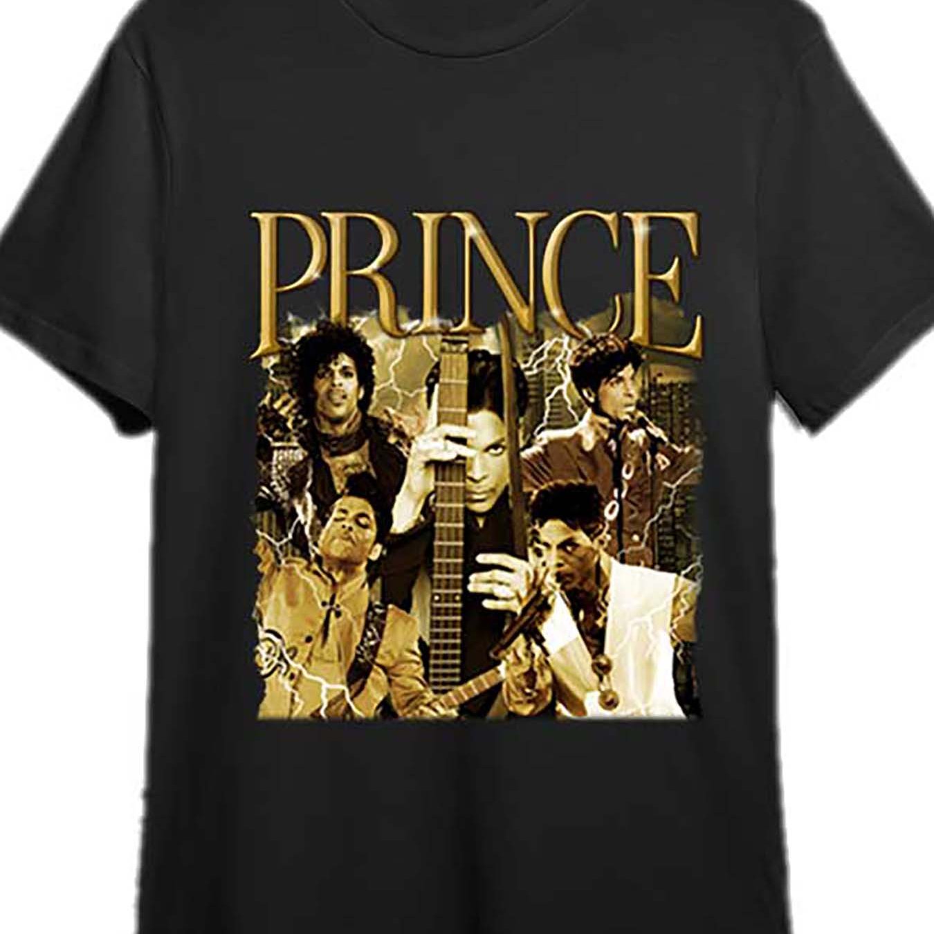 Vintage Prince Music Graphic T-Shirt – Men’s Loose Fit Short Sleeve Tee - Premium T-Shirt from Lizard Vigilante - Just $23.88! Shop now at Lizard Vigilante