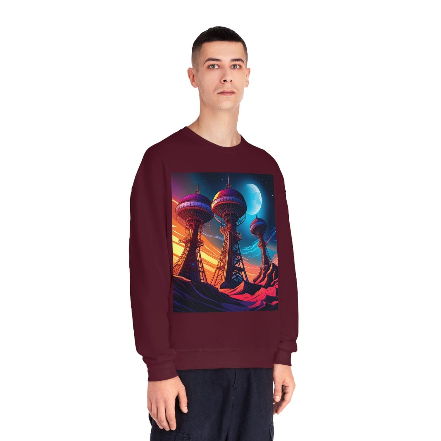 Interplanetary Communication Unisex NuBlend® Crewneck Sweatshirt - Lizard Vigilante