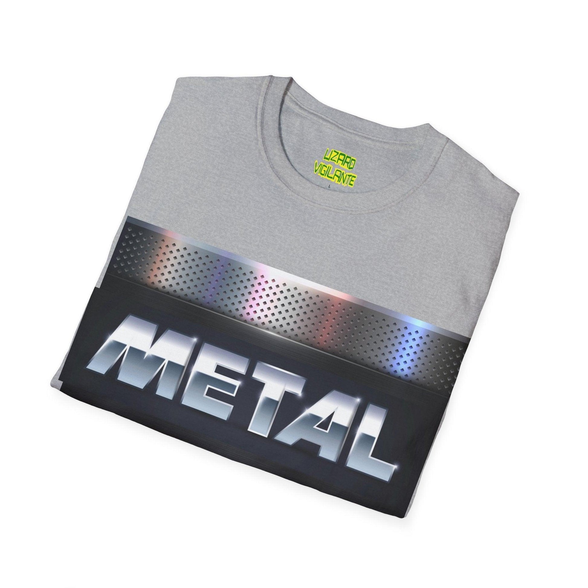 METAL Plate Unisex Softstyle T-Shirt - Lizard Vigilante