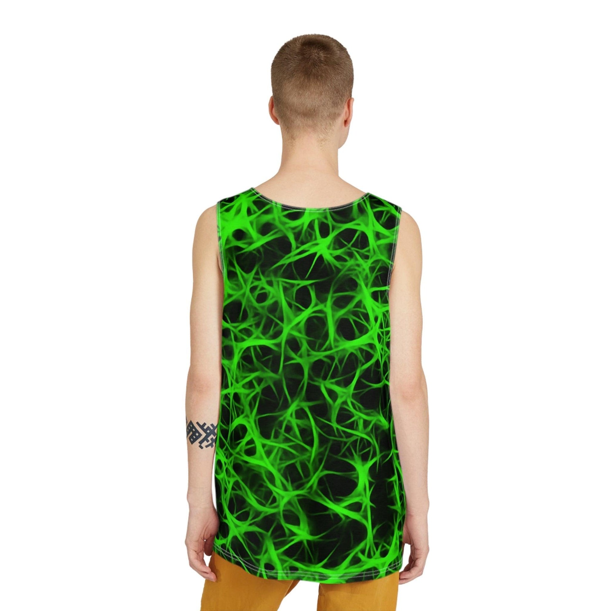 Neon Green Charged Men's Tank - Lizard Vigilante