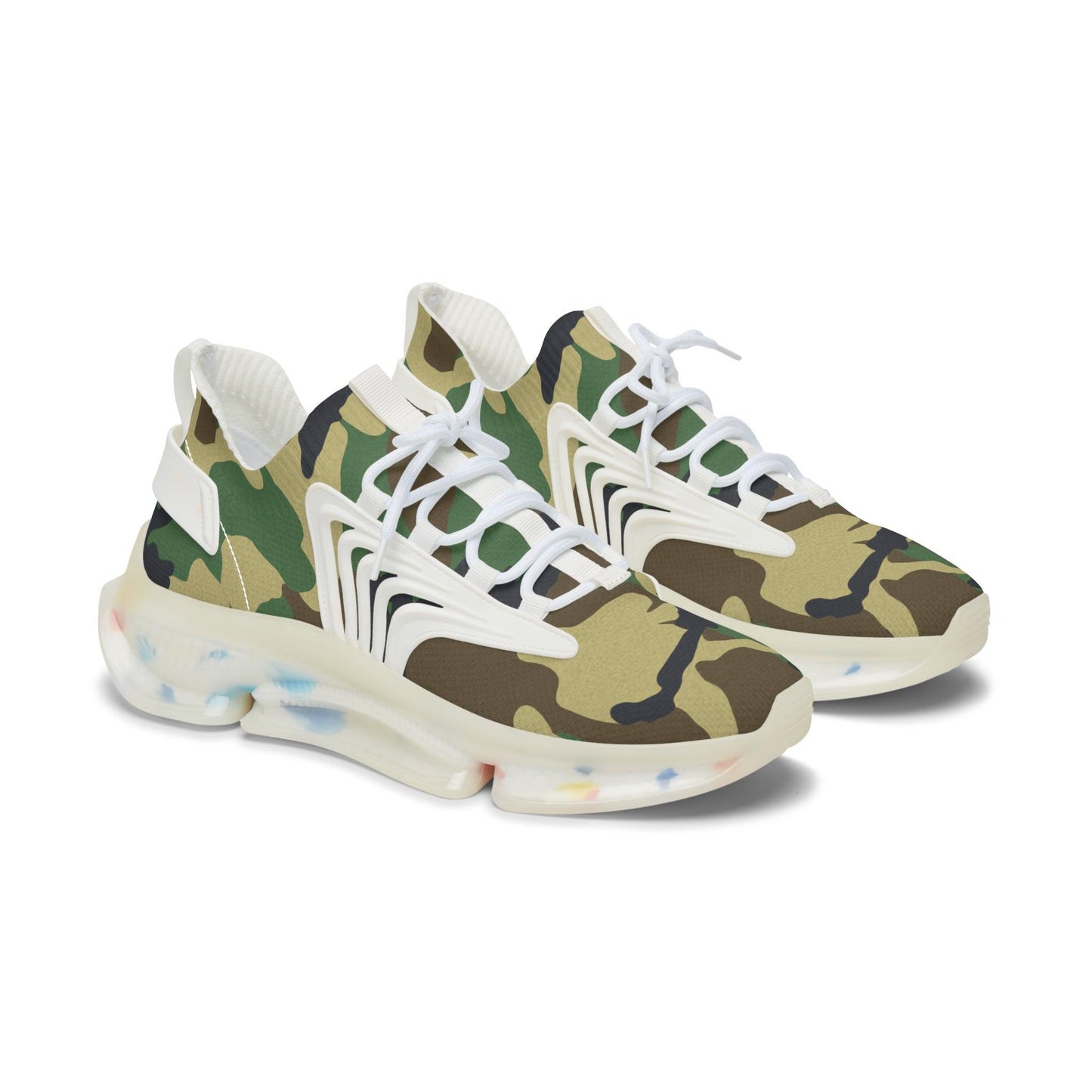 Green Camouflage Women's Mesh Sneakers - Lizard Vigilante