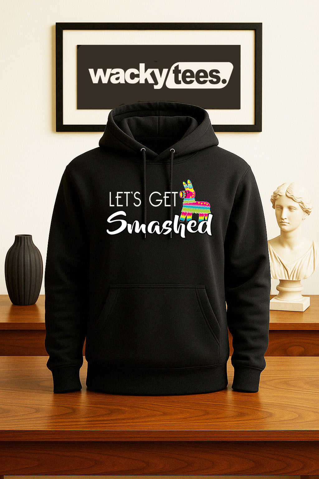 Lets Get Smashed Pinata Party Style Graphic Tee Shirt