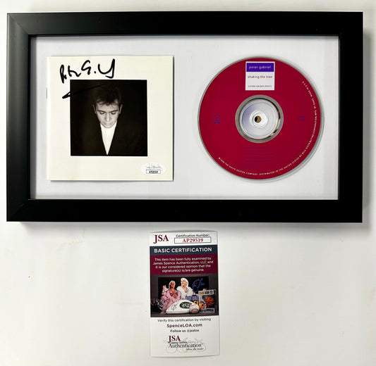 Framed Peter Gabriel Signed Shaking The Tree CD Booklet With JSA COA Genesis