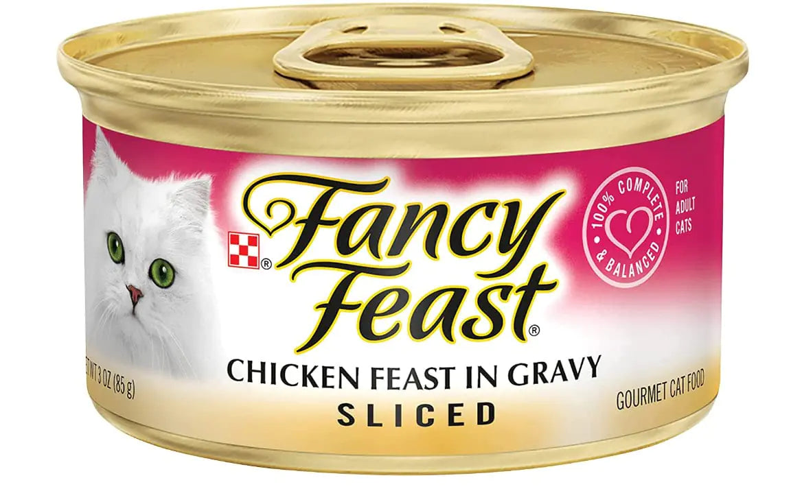 Sliced Chicken Feast in Gravy Canned Wet Cat Food - (12 Pack) 3oz cans