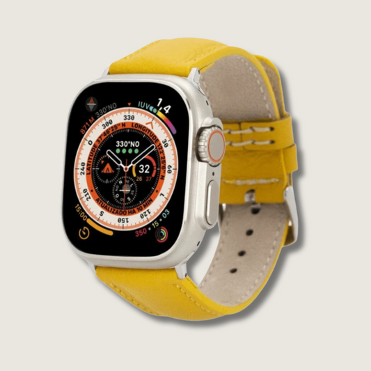Apple Watch Yellow Leather Strap - Boston