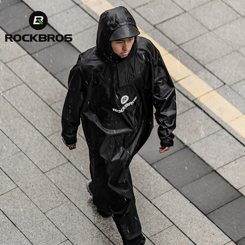 ROCKBROS Motorcycle Cycling Raincoat Hiking Outdoor Poncho Waterproof Cloak
