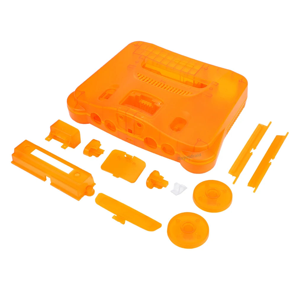 N64 Replacement Console Shell Housing Translucent Orange Nintendo 64