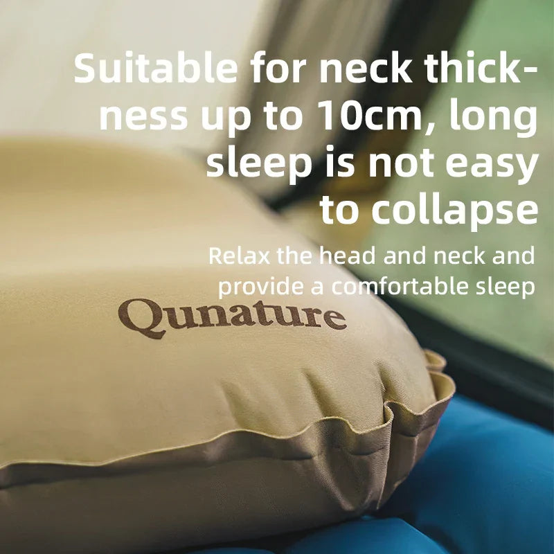 Qunature Self-Inflating Cheese Sponge Pillow with 3D High Elastic Support