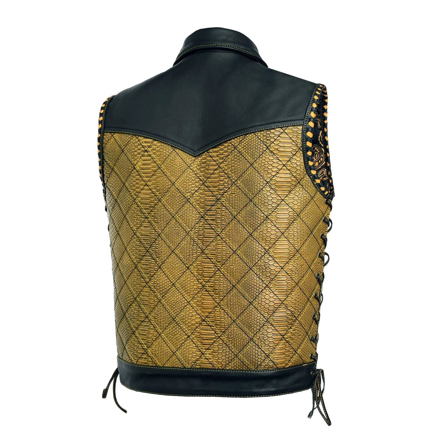 Kingsnake Men’s Motorcycle Leather Vest