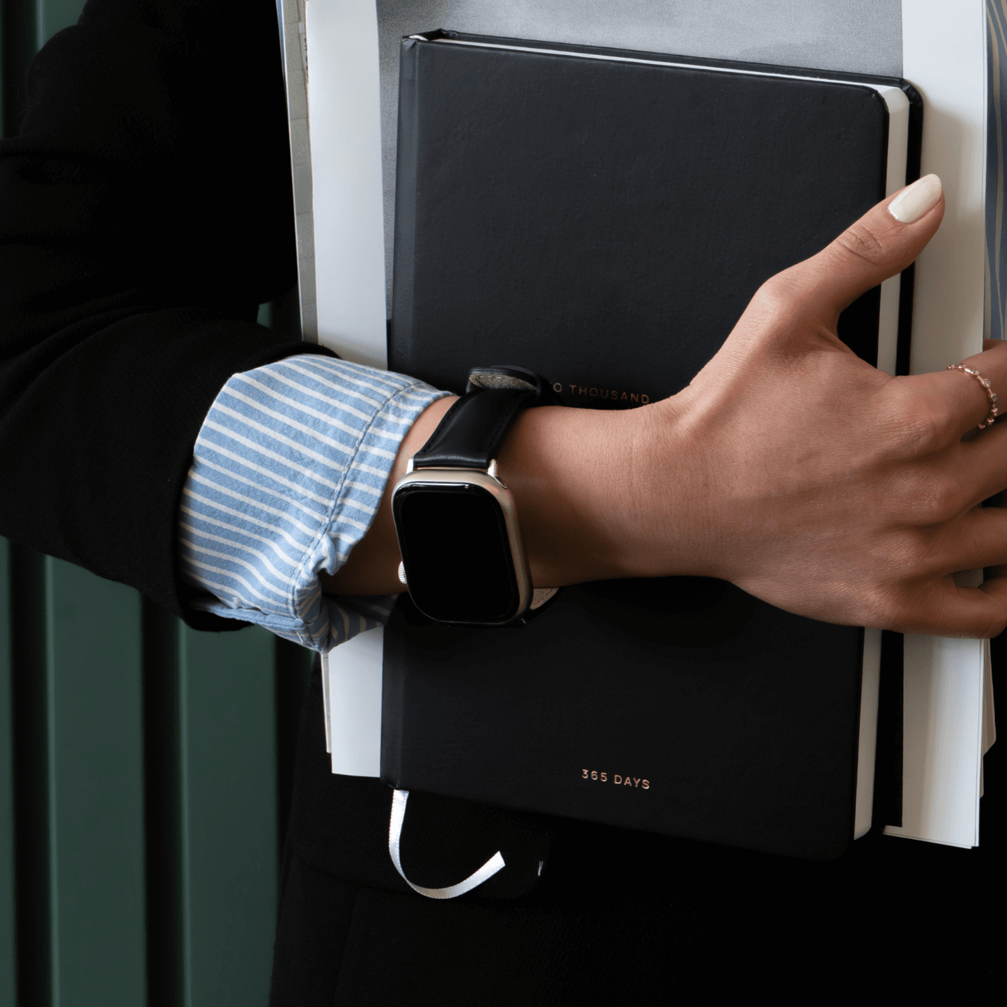 Luxury Double Wrap Brown Leather Apple Watch Band - San Diego