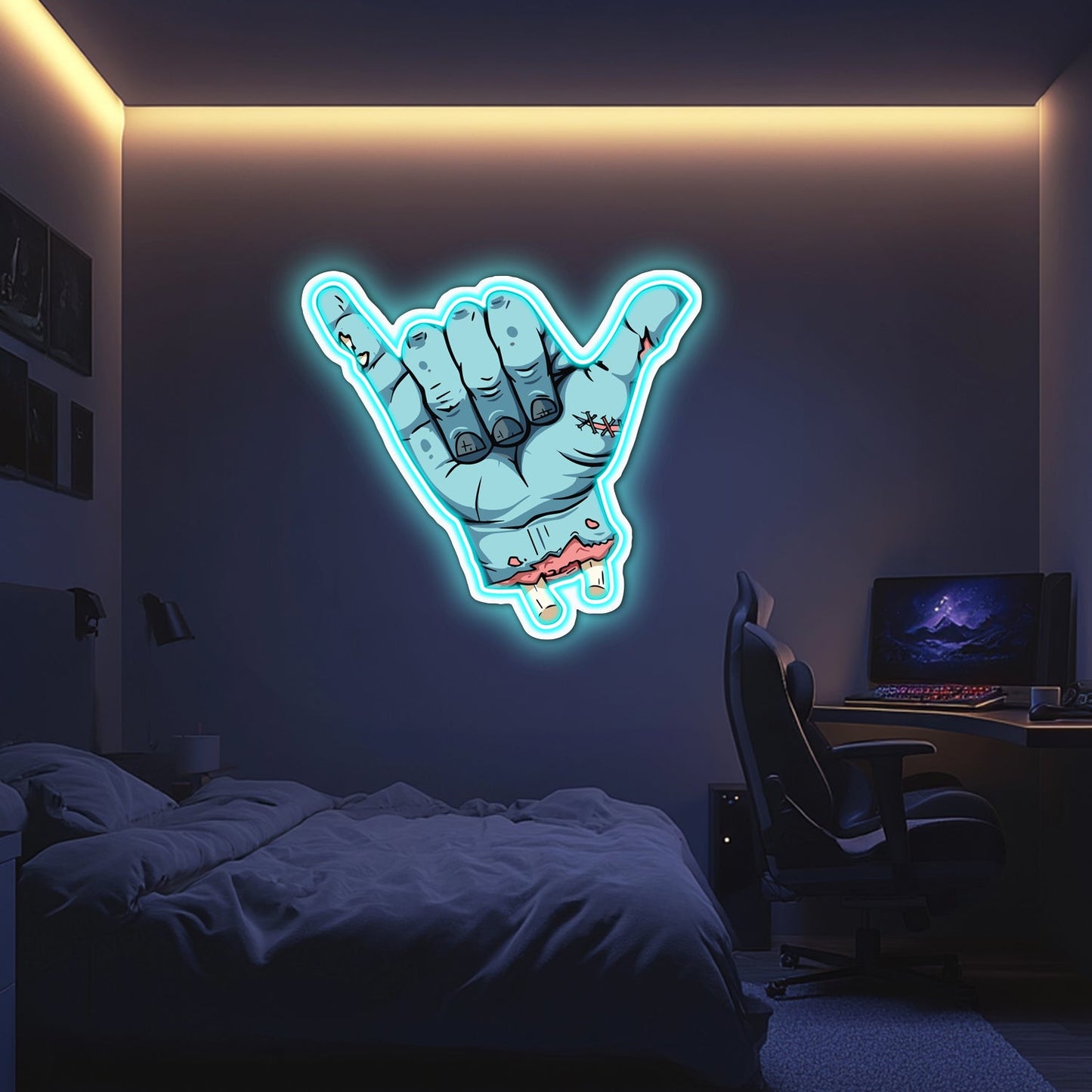 UV Printed Scary Call Neon Wall Art- LV0065