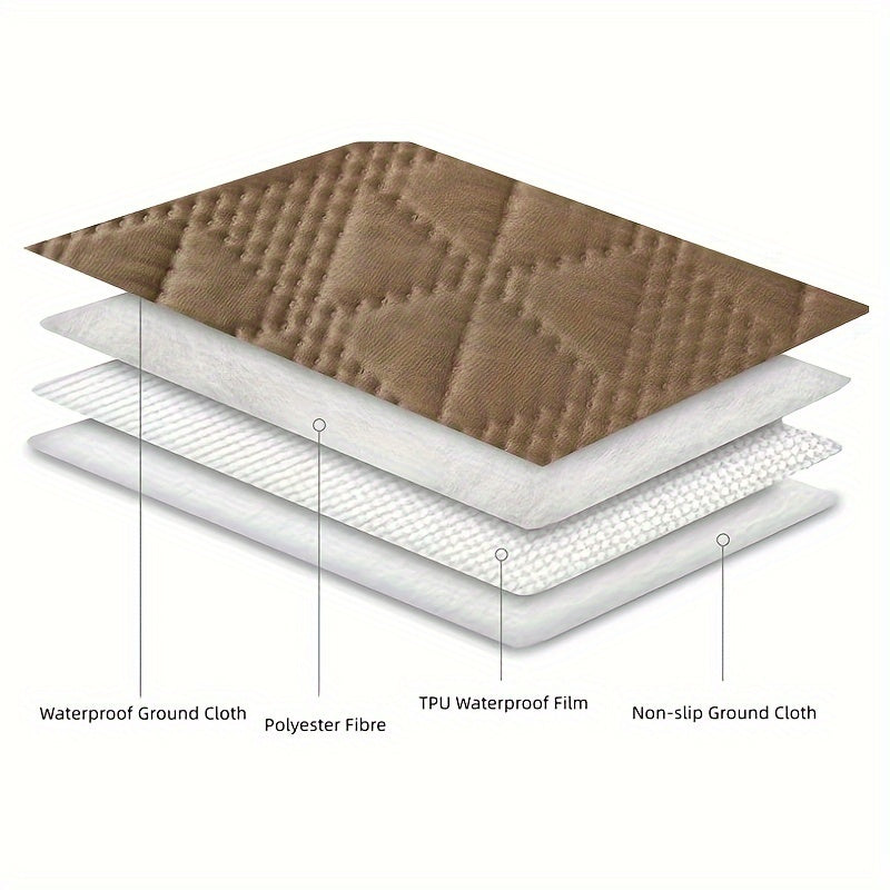 1pc Waterproof Dog Bed Cover, Non-Slip Comfortable Washable And Reusable Pet Mat Blanket For Bed - Protects From Urine And Insulates Against Cold