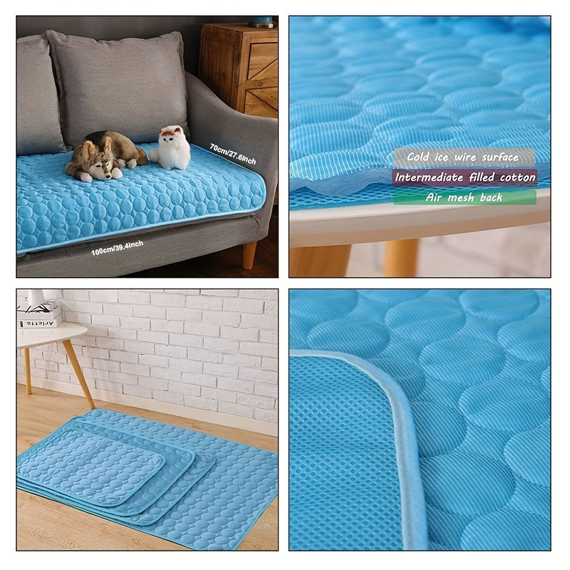 Ultimate Cooling Pet Bed Mat - Self-Cooling, Breathable, Summer Heat Relief, Orthopedic Support, Comfortable Sleeping Blanket for Dogs - Perfect for Hot Weather, Outdoor, and Indoor Use