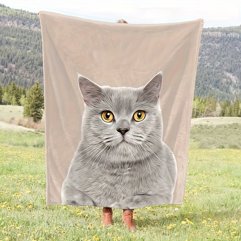 1pc Cozy Personalized Photo Blanket - Throws - Soft Customized Flannel Couch Throw with Meaningful Family, Friends, and Pet Pictures - Unique Gift Idea