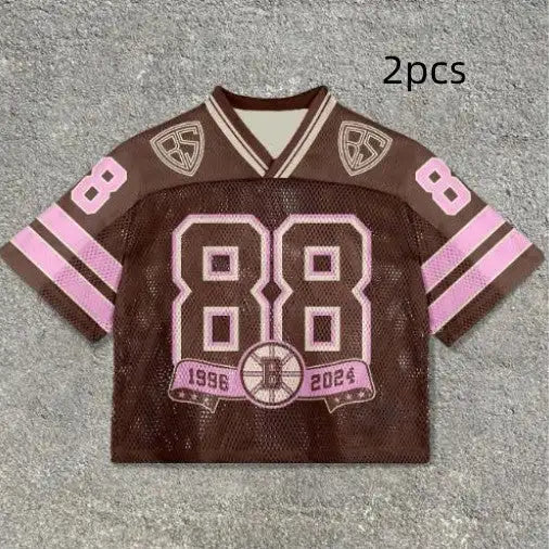 Men's Casual V-neck Short-sleeved Digital Printing Pullover