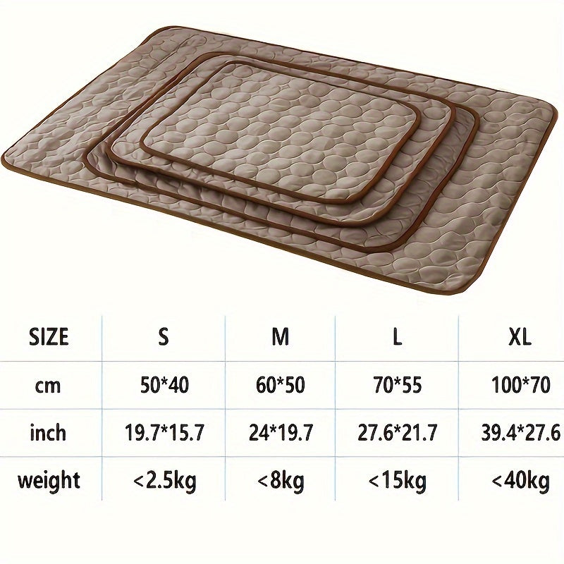 Ultimate Cooling Pet Bed Mat - Self-Cooling, Breathable, Summer Heat Relief, Orthopedic Support, Comfortable Sleeping Blanket for Dogs - Perfect for Hot Weather, Outdoor, and Indoor Use