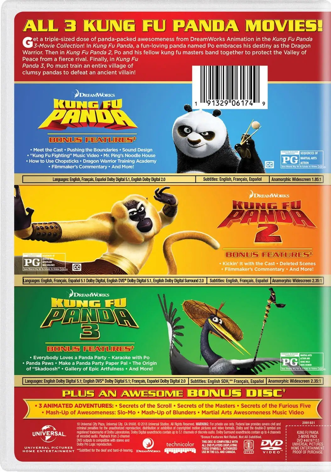 Kung Fu Panda: 3-Movie Collection (DVD)