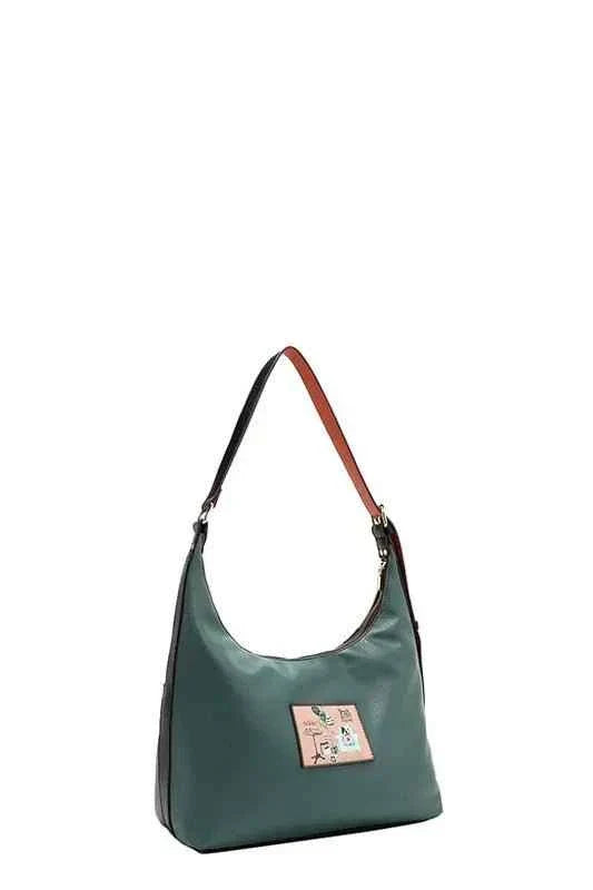 Accessory Pockets Shoulder Bag : With Two Front