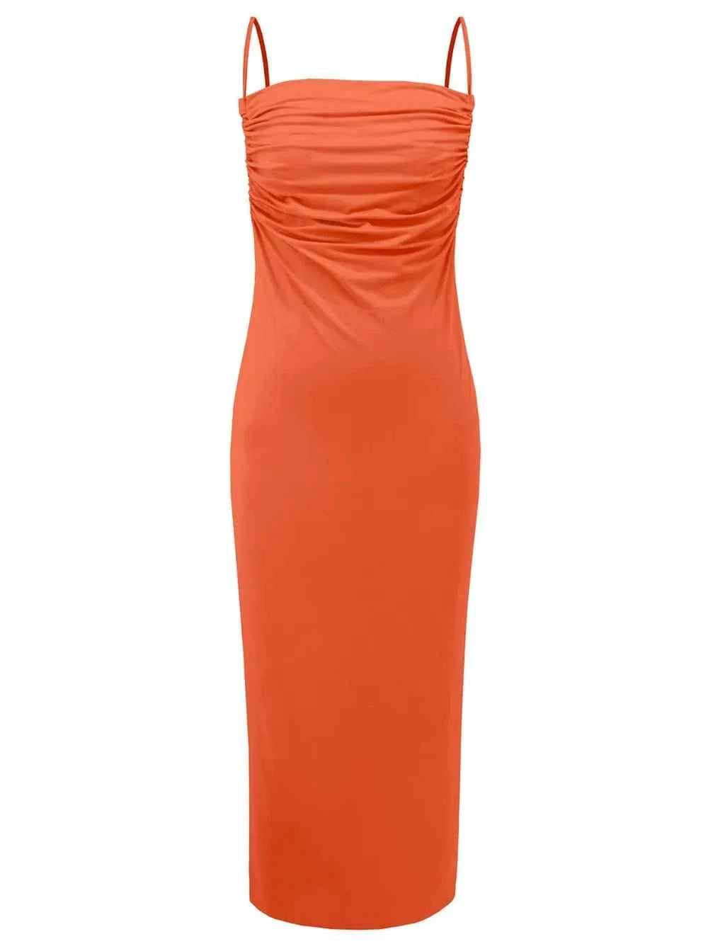 Backless Cowl Neck Sleeveless : Cami Dress