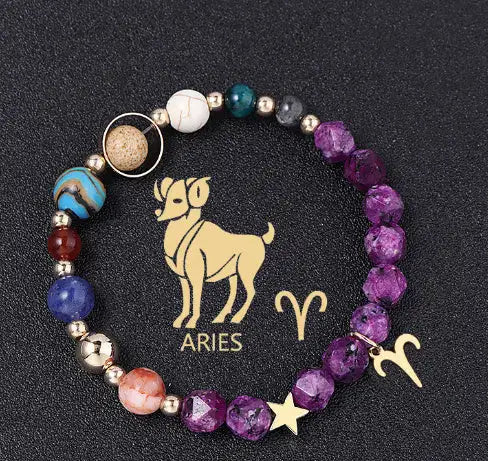 Natural Stone Hemp Stone Cut Surface Eight Planets Personalized Fashionable All-match